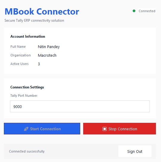 Tally connector localhost to public URL
